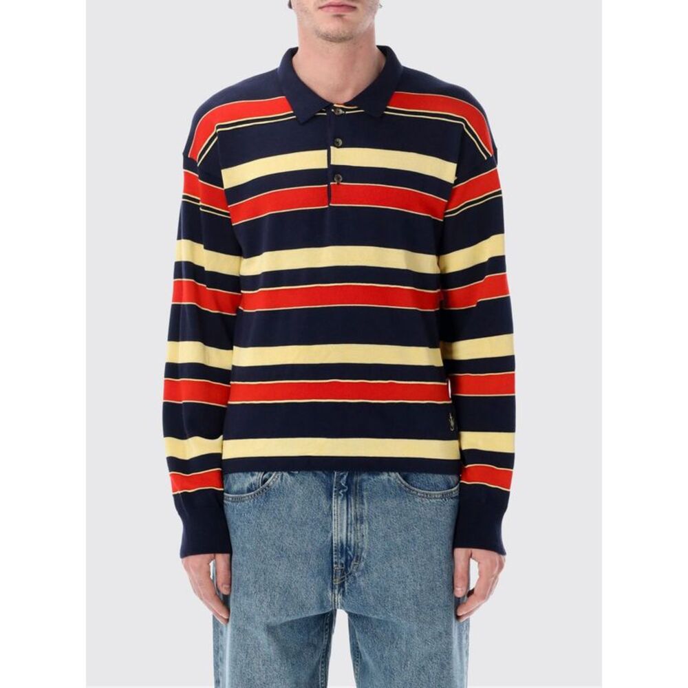 Jw Anderson Men Jw Anderson Striped Cotton And Wool Polo